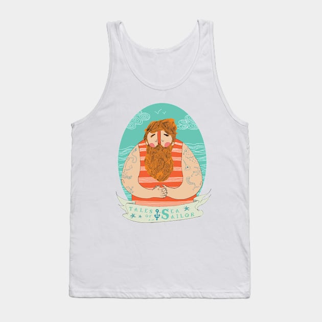 Tales of a Sea Sailor Tank Top by Mondovullo